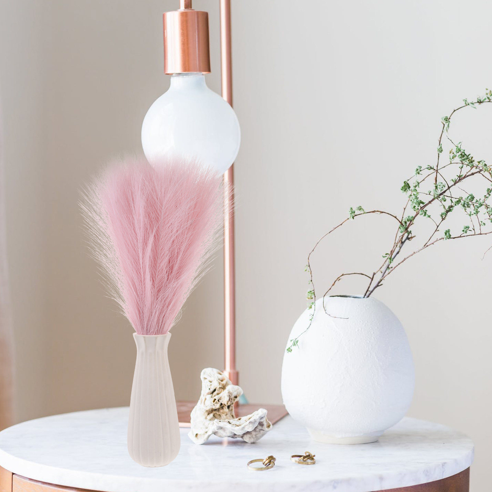 Pampas Grass Decor - 6 سيقان من عشب البامباس الصناعي