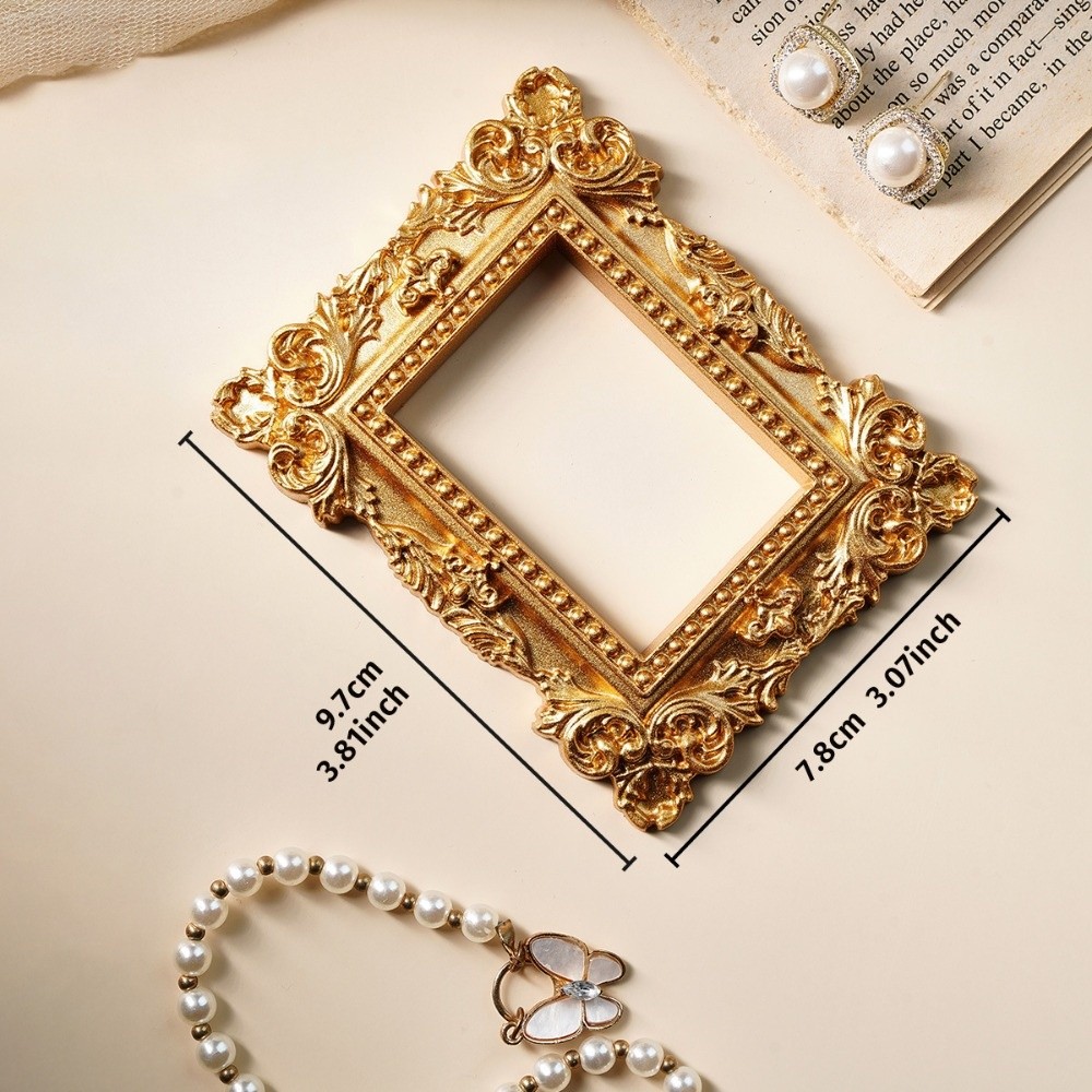 Bamboo Photo Frame - إطار صندوق الظل الذهبي العتيق للصور