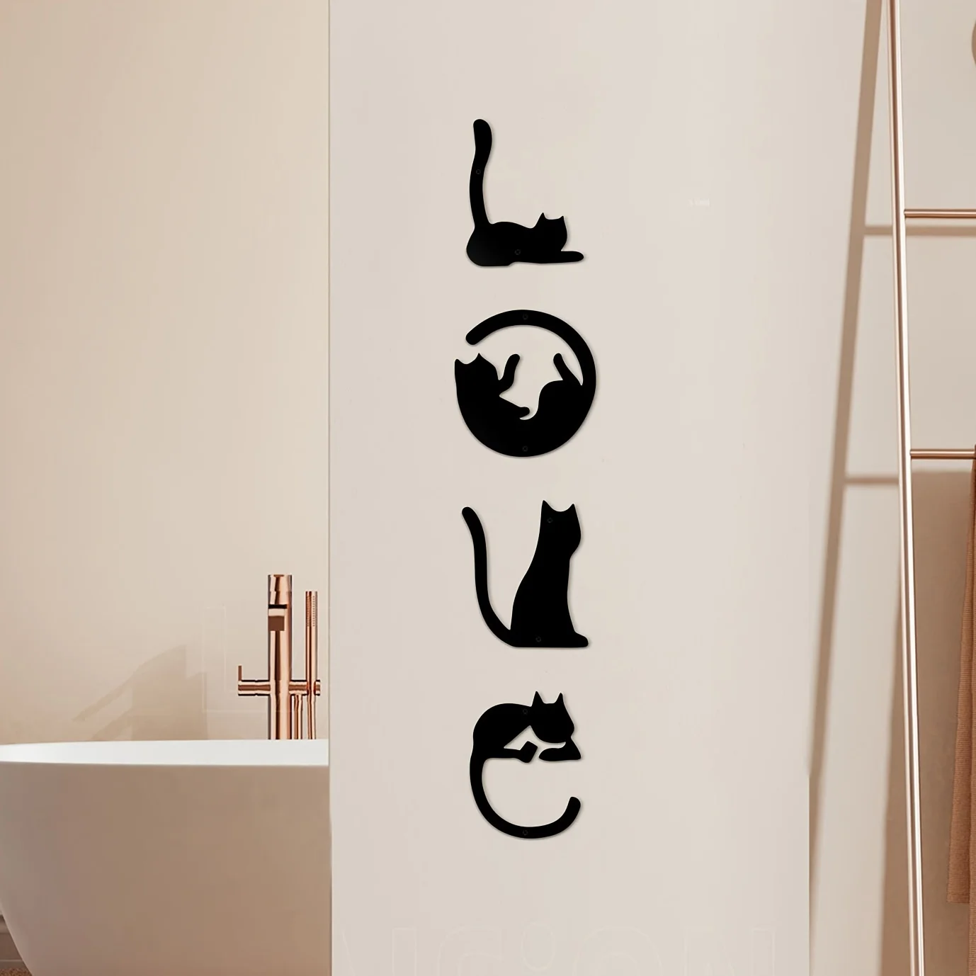 Home Decor Y2K - هيللويونغ-ديكور جداري معدني لطيف للقطط ،