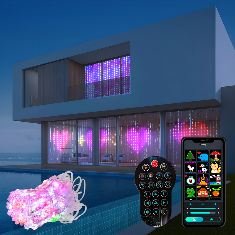 Home Decor Free App - ضوء ستارة ذكي RGBIC ، LEDs