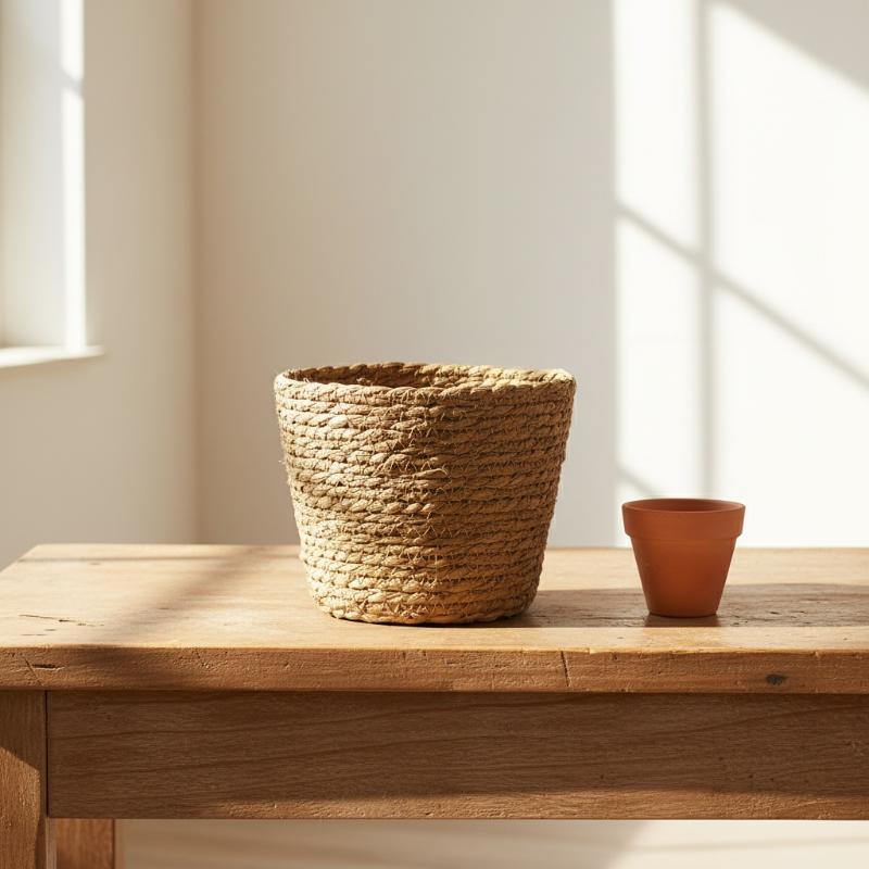 سلة زهور من الروطان، وعاء نبات - مراجعة Rattan Plant Basket وسعره