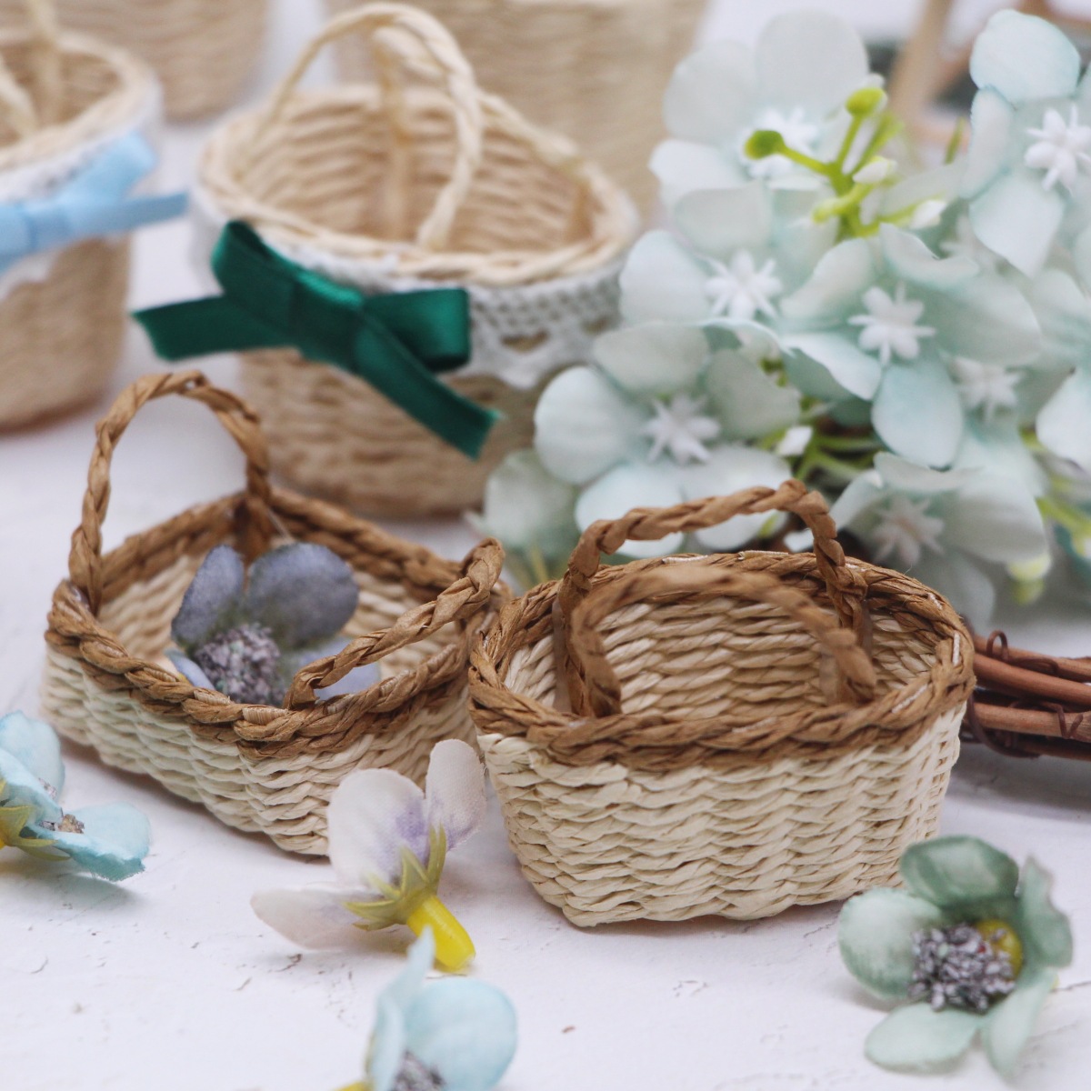 1 قطعة دمية المنسوجة يدويا لاف - مراجعة Rattan Plant Basket وسعره