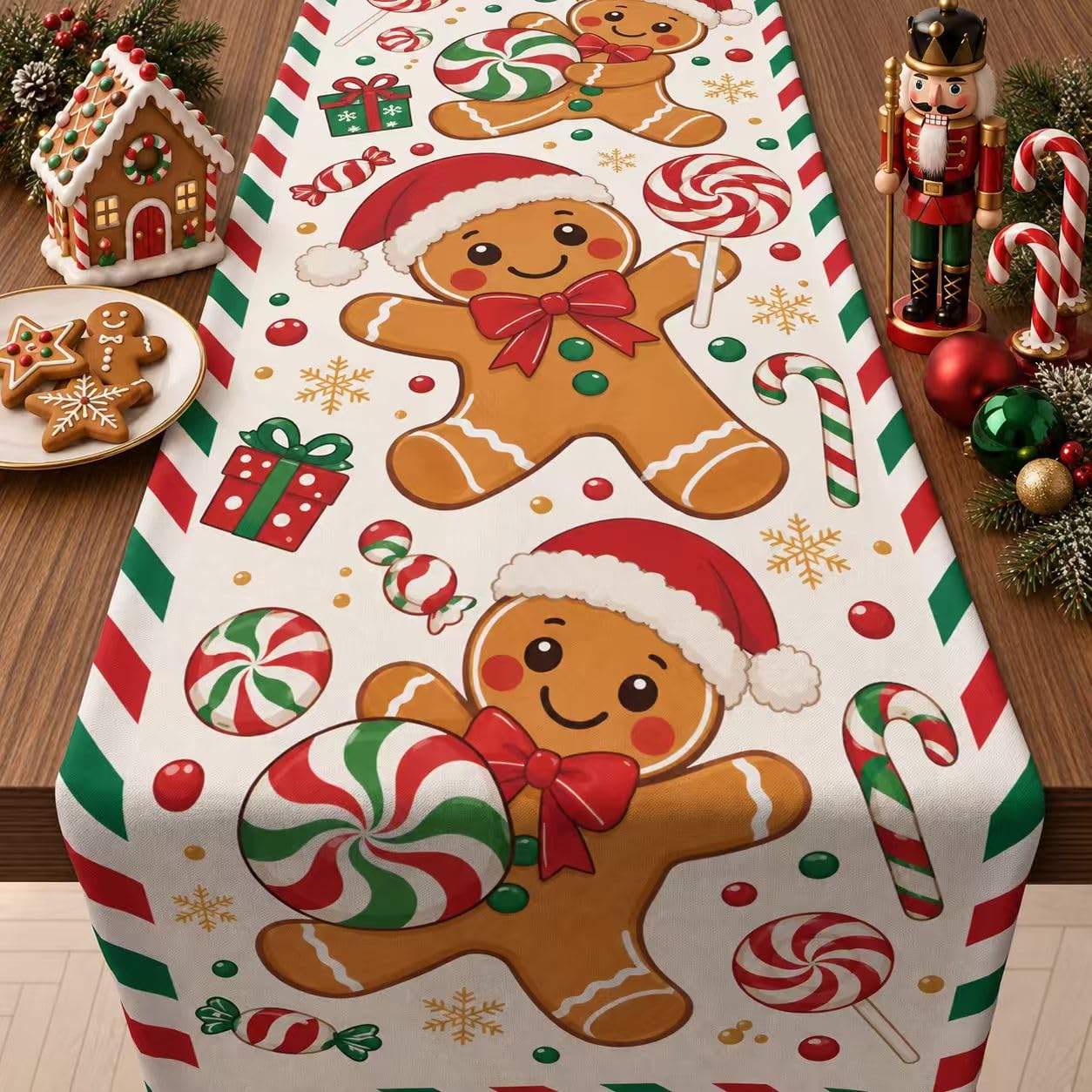 مفرش طاولة على شكل رجل من خبز  - مراجعة Linen Table Runner وسعره